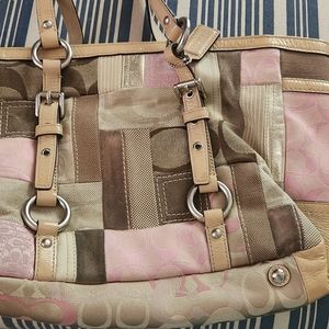 Coach pink patchwork